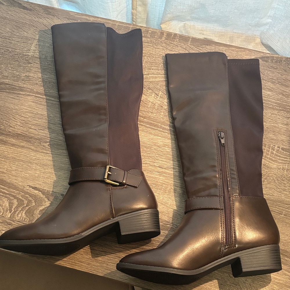 Classic Knee-High Riding Boots - Brown/ Never Worn/ Does not have  original box